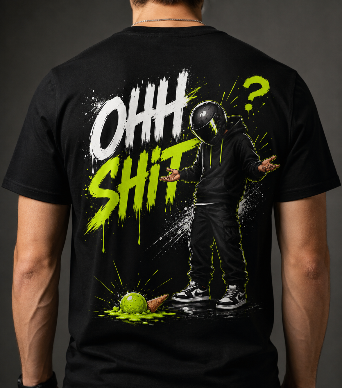 OHH SHIT – Motoros mintás póló