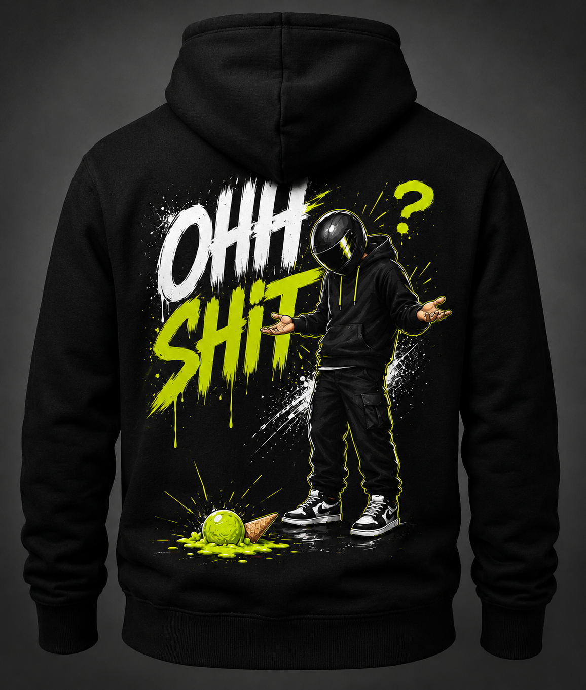 OHH SHIT – Motoros mintás pulóver